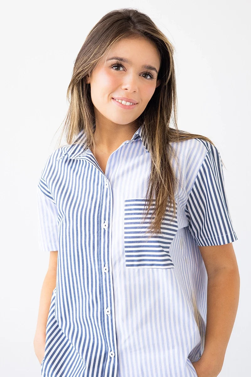 Amalfi Striped Resort Short Set