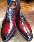 Maurice Baron Custom Made Alligator Oxford - Burgundy