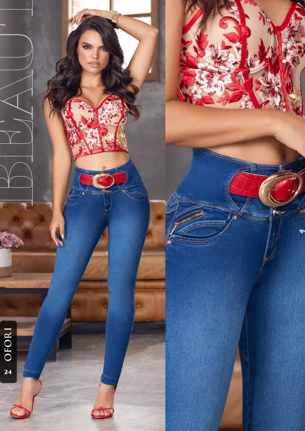 Ultra High-Rise Push Up Jeans