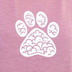 Paw Print Clouds Slub Tank Top