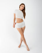 90s Baby Tee - Cloud Set Ivory