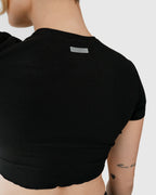 90s Baby Tee - Cloud Set Black