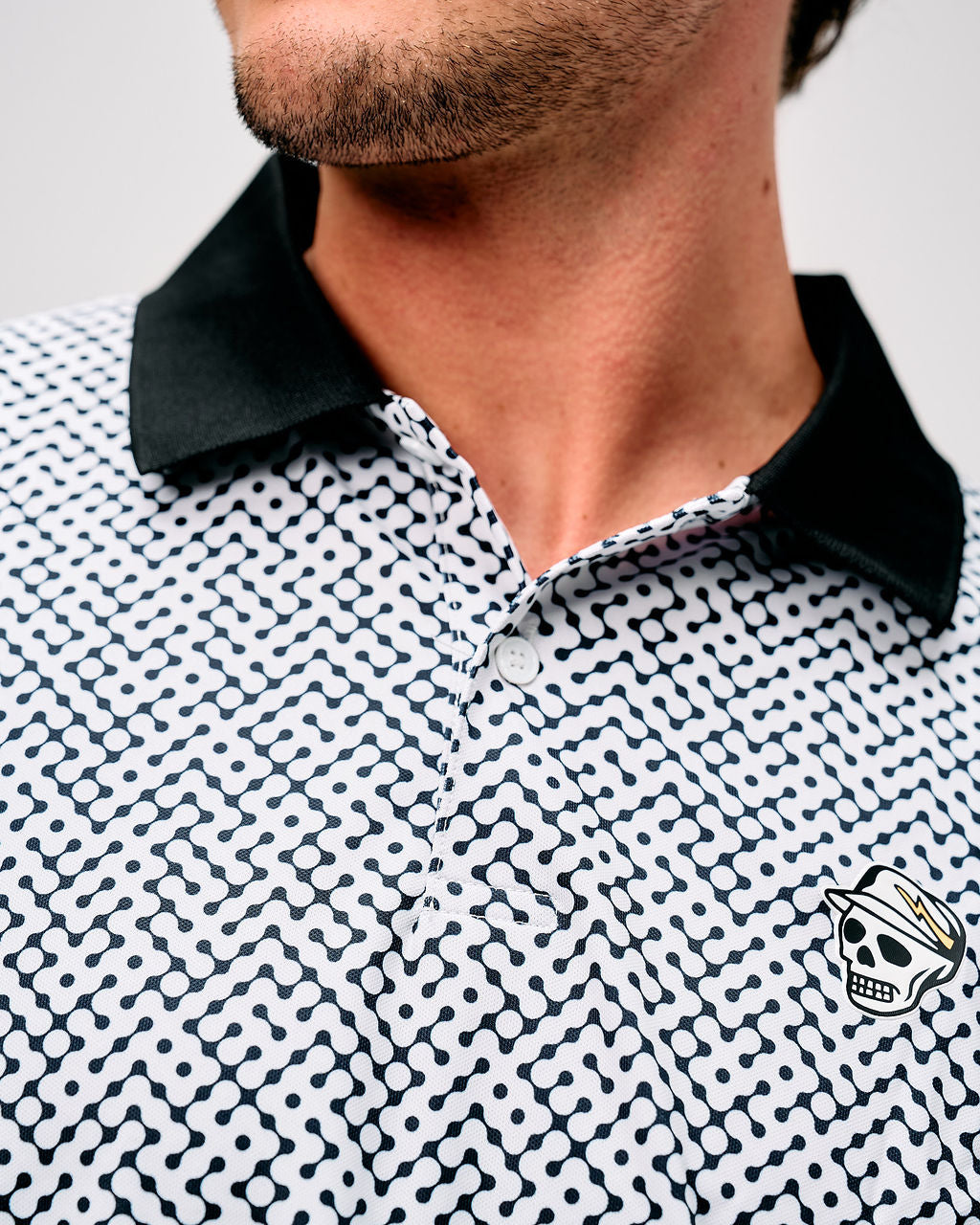 Labyrinth Polo - White / Black