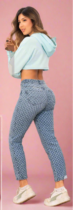 Mid Rise Straight Leg Jeans