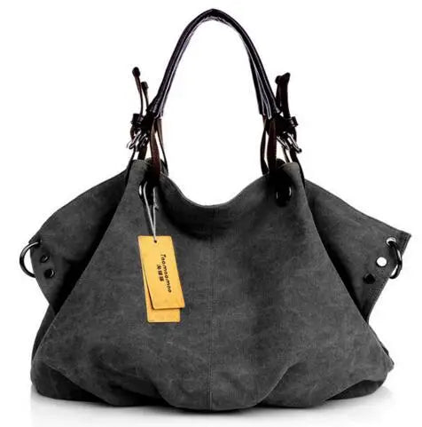 Women's Canvas Bucket Shoulder Bag