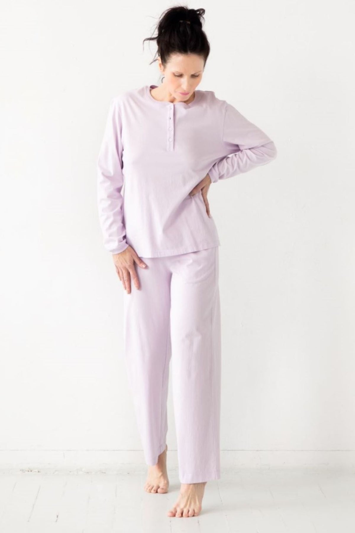 Pima Cotton Straight Leg Pants