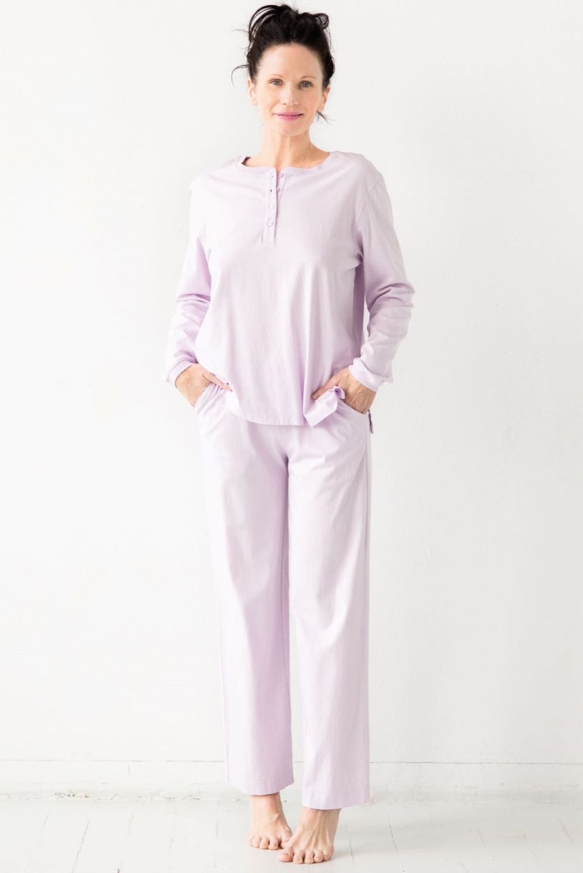 Pima Cotton Straight Leg Pants