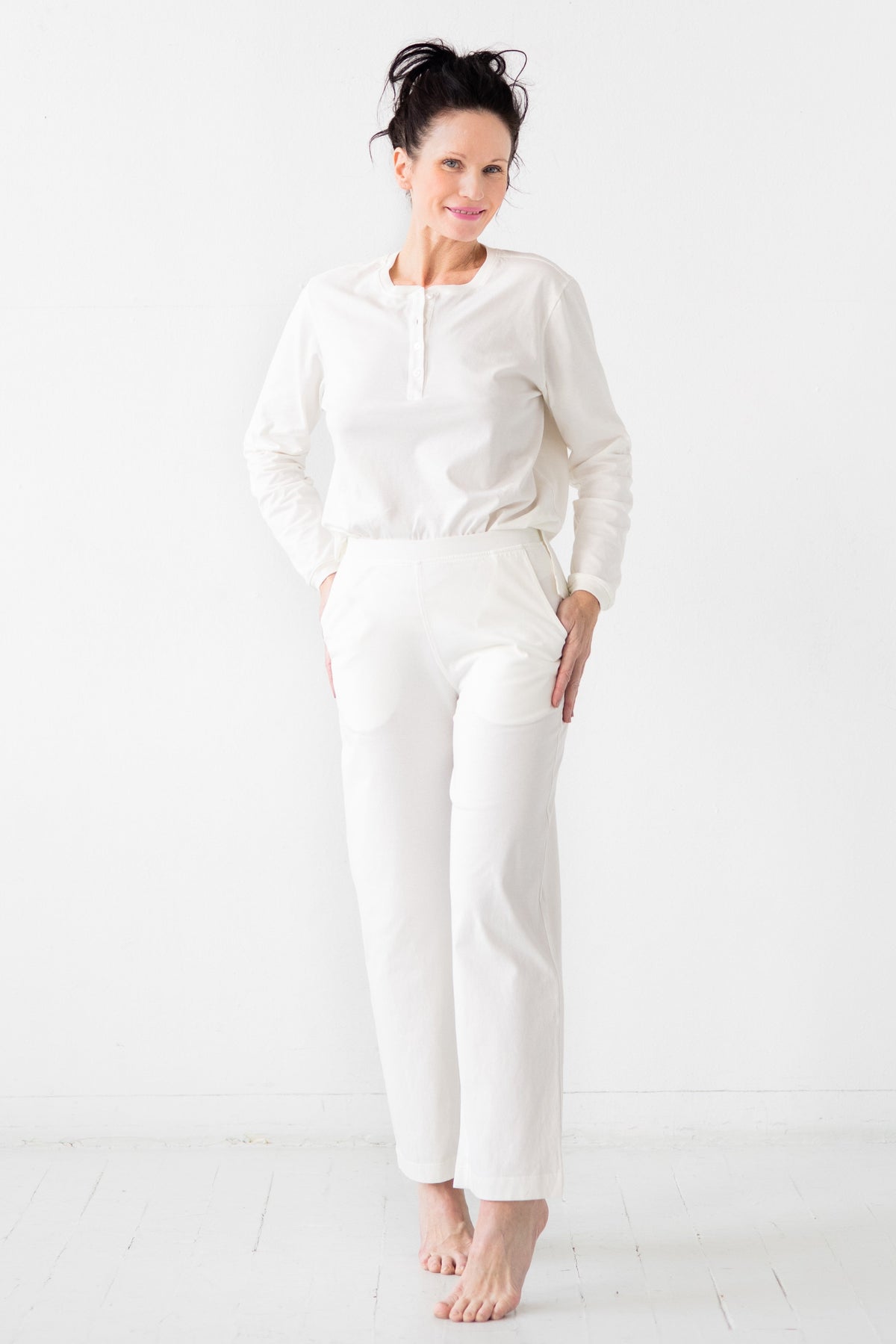 Pima Cotton Straight Leg Pants