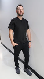 Men's Black Scrub Joggers