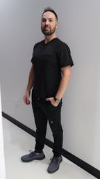Men's Black Scrub Joggers