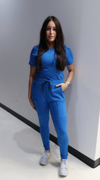 "Boyfriend Fit" Scrub Joggers - Cobalt