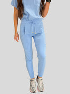 Women's Ceil Blue Low Waisted Scrub Joggers