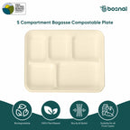 10 Inch Five Compartment Trays