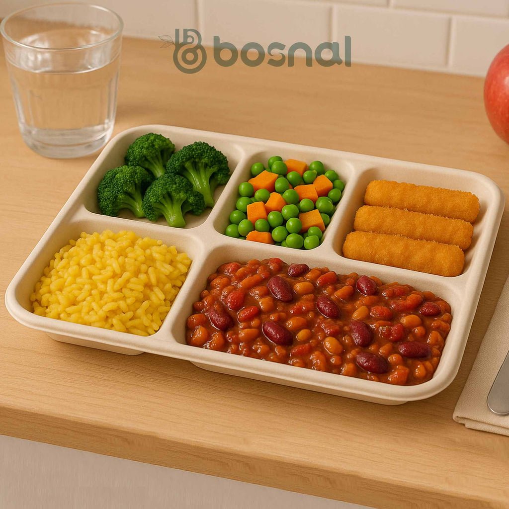 10 Inch Five Compartment Trays