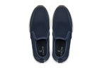 CALTO - J1435  - 3.3 Inches Taller (Dark Blue) - Casual Chunky Sole Sneaker Loafers