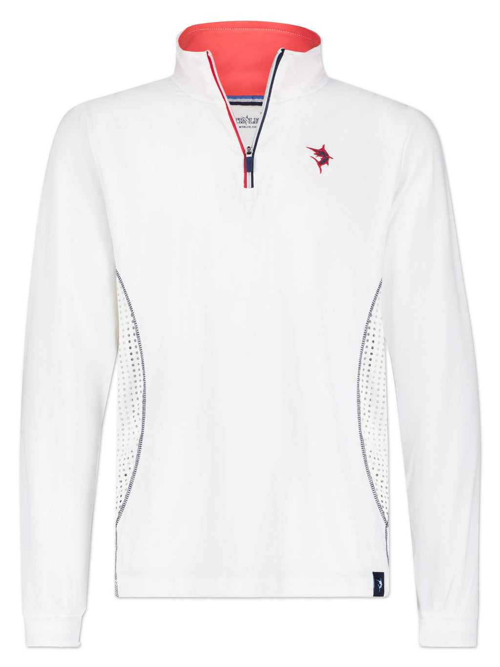 White Performance Quarter Zip