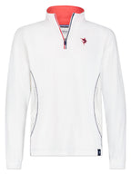 White Performance Quarter Zip