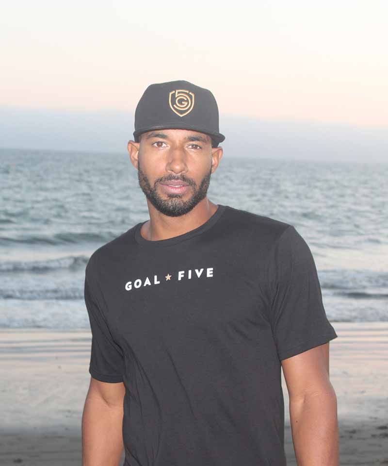 Goal Five Black Cotton T-Shirt