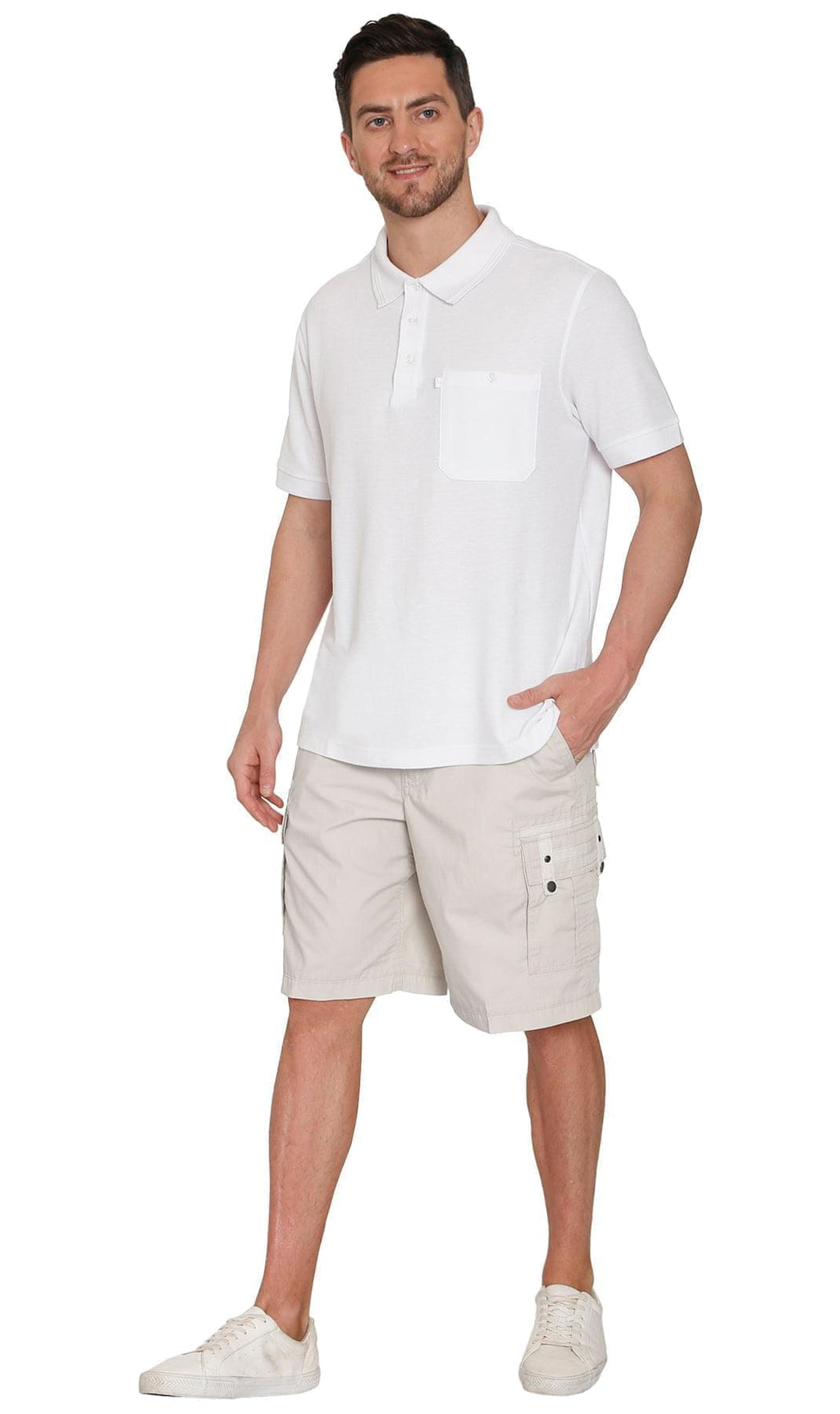 Elastic Waist Cargo Shorts