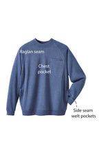 3-Pocket Raglan Fleece Sweatshirt