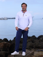 White Performance Quarter Zip
