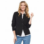 Cable Knit Button Front Cardigan
