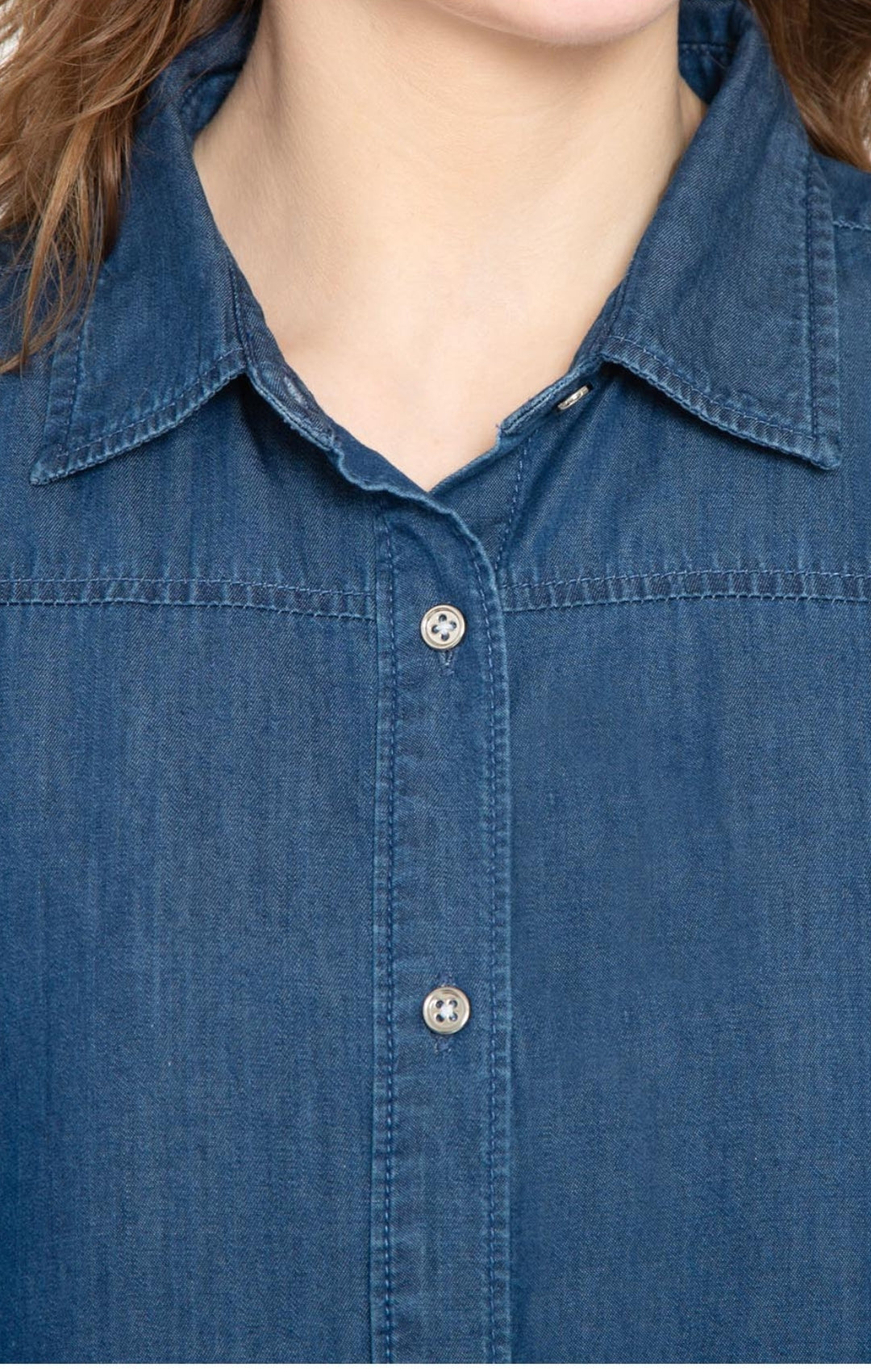 Long Sleeve Denim Tunic Top