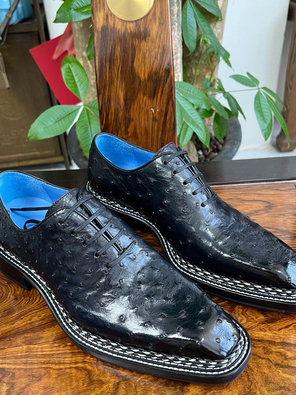 Maurice Ostrich Lover Oxford - Black