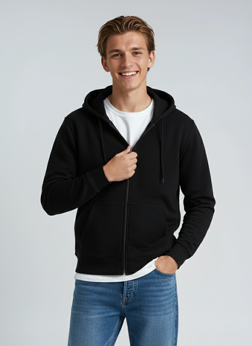 Midweight Fleece Zip Hoodie