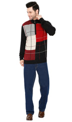 Color Block Quarter Zip Sweater