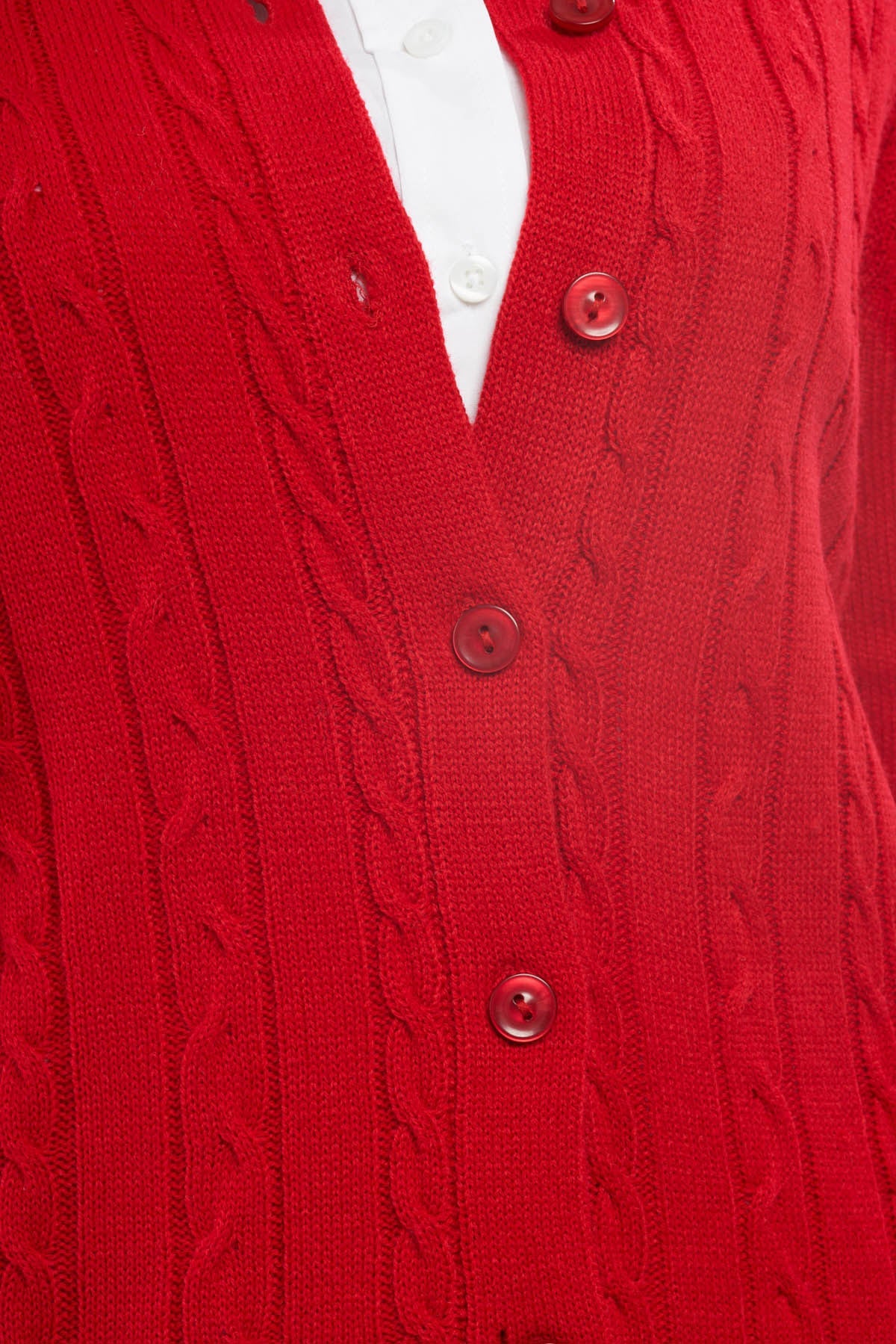 Cable Knit Button Front Cardigan