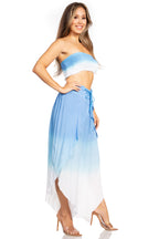 Sakkas Vanessa Women's Bandeau Tube Top & Wide leg Gaucho Pants Set Palazzo Boho - Buy One Get One