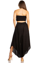 Sakkas Vanessa Women's Bandeau Tube Top & Wide leg Gaucho Pants Set Palazzo Boho - Buy One Get One
