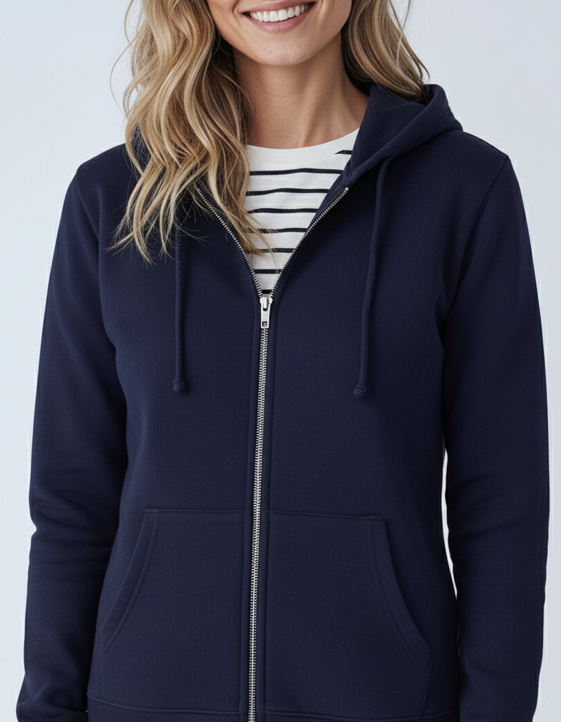 Midweight Fleece Zip Hoodie