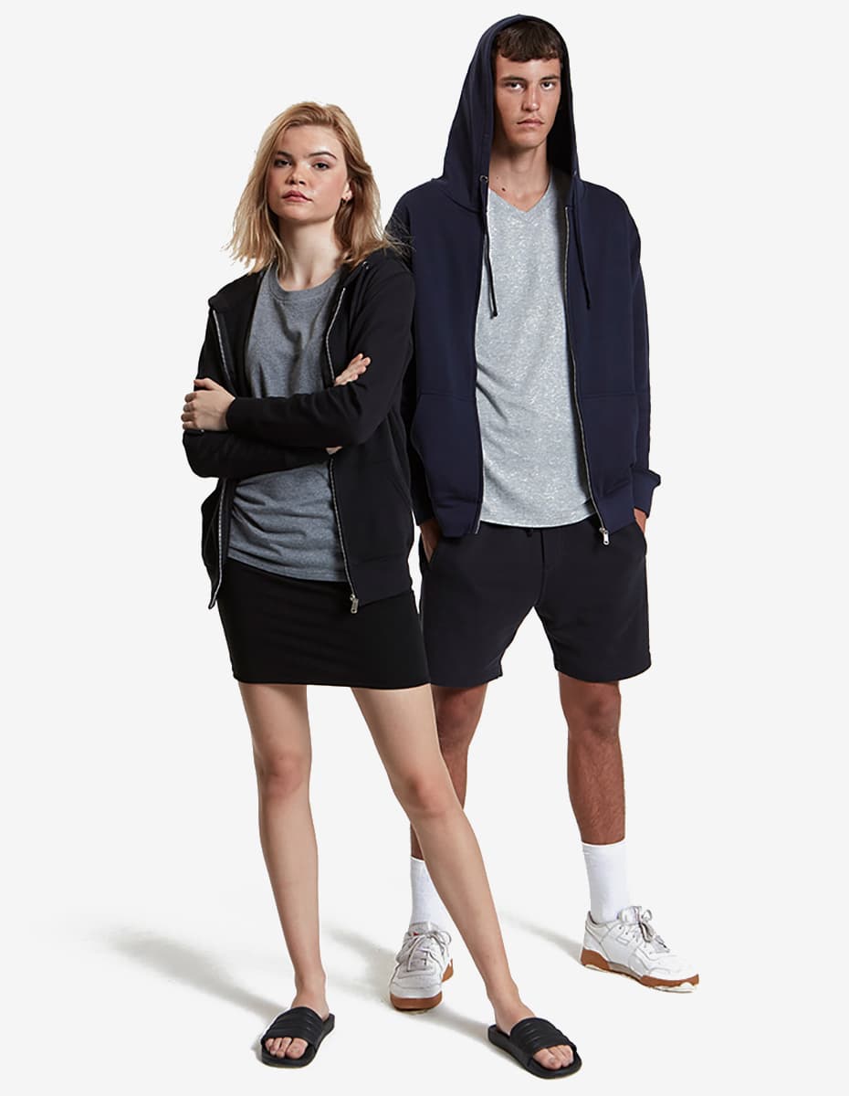 Midweight Fleece Zip Hoodie