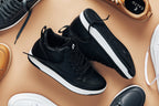 CALTO - Q271  - 2 Inches Taller (Black Noir) - Elevated Leatherette Micro-Perforated Sneakers