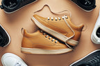 CALTO - Q274  - 2 Inches Taller (Camel Brown & Gum Sole) - Elevated Leatherette Micro-Perforated Sneakers