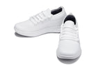CALTO - QA061 - 2.4 Inches Taller (White/White Sole) - Lightweight Knitted Sneakers