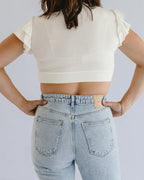 Ruffle Sleeve Halftee