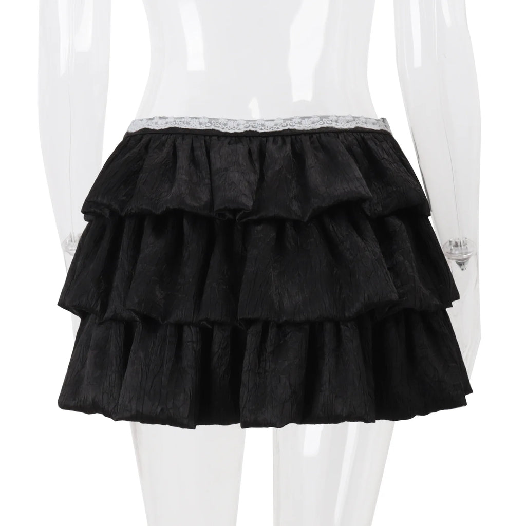 Pleated A-Line Mini Skirt