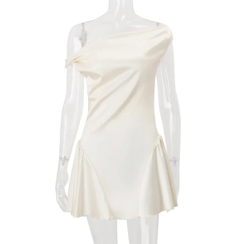 Elegant Satin A-Line Maxi Dress