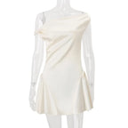 Elegant Satin A-Line Maxi Dress