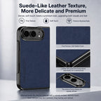 Luxury Matte PU Leather Silicone Phone Case For iPhone Duo