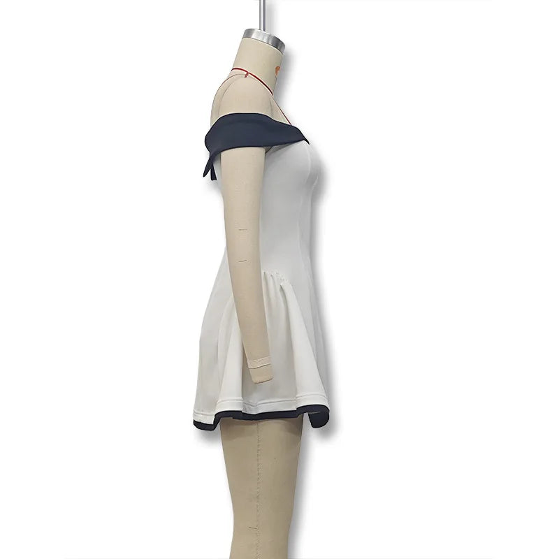 Contrast Ruffle Mini Dress