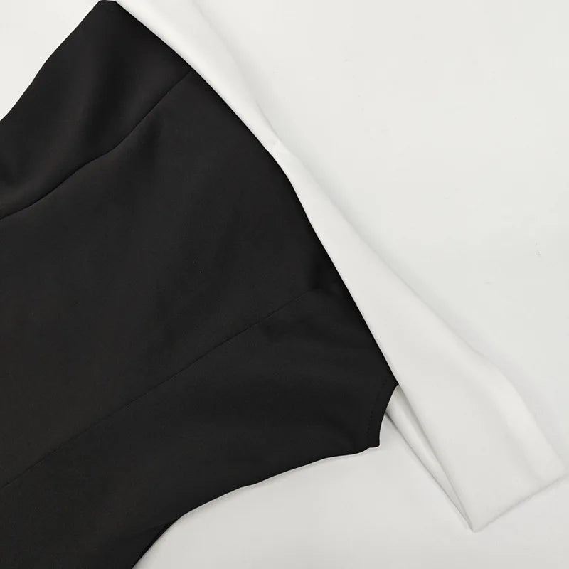 Contrast Ruffle Mini Dress