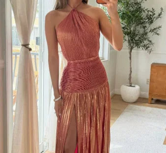 Elegant Mid-Calf A-Line Dress
