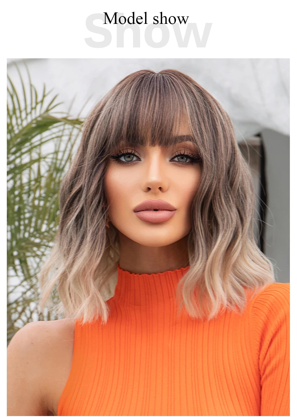 Grey Wavy Bob Wig