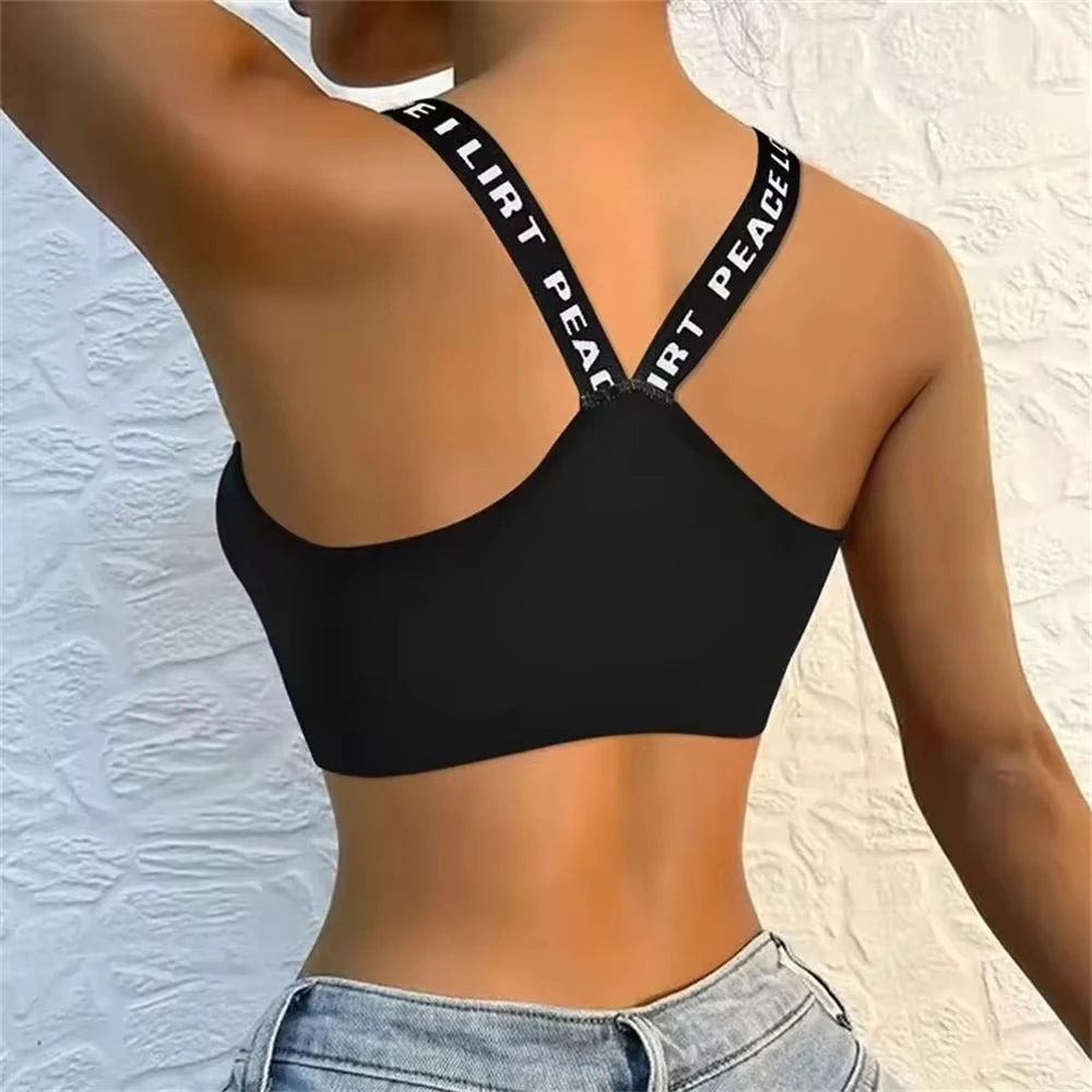 Seamless Wide Strap Sports Crop Top