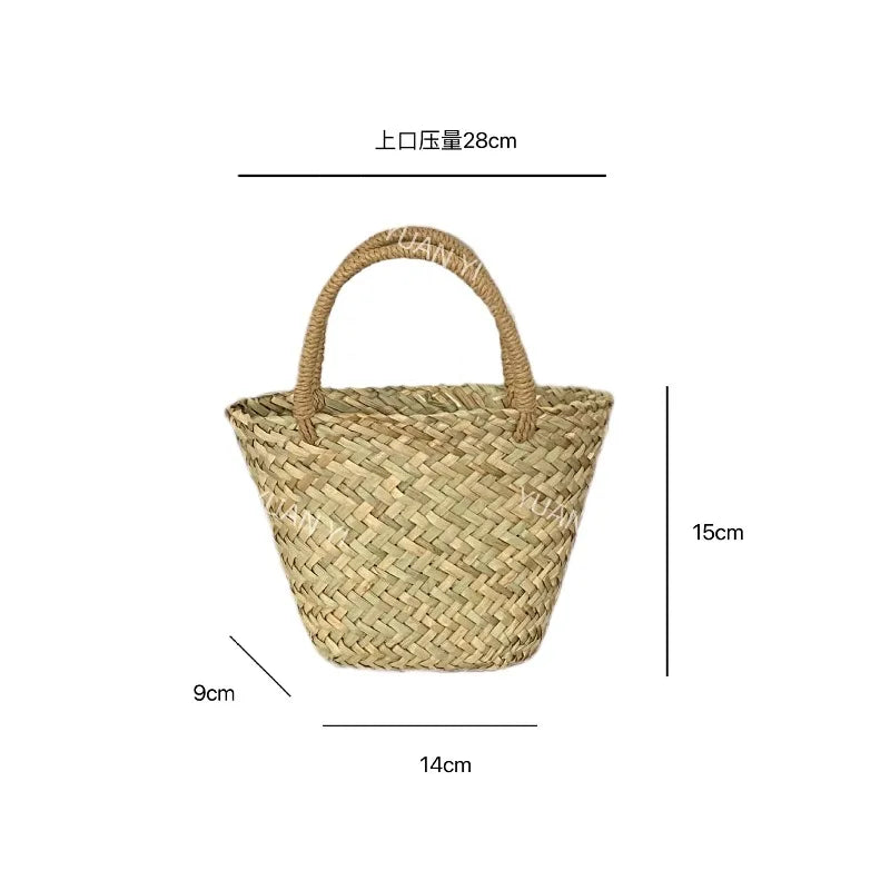 Women's Woven Straw Shoulder Bag