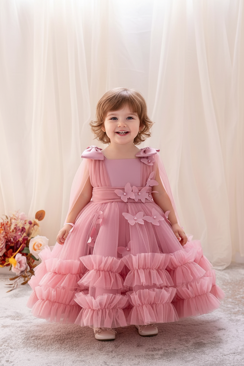 Toddler & Little Girls Birthday & Party Butterfly Dress